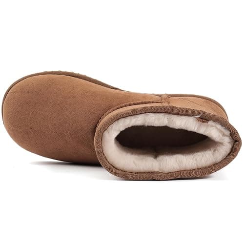Zizor Women's Cozy Short Bootie Slippers, Winter Warm Hard Bottom House Shoes with Fuzzy Lining thumbnail 3