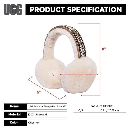 UGG Tasman Sheepskin Earmuffs for Women, Soft Genuine Shearling Ear Warmers thumbnail 7