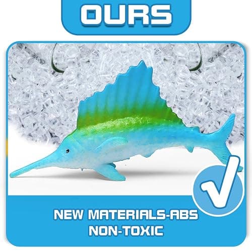 Funcorn Toys Ocean Sea Animal, 52 Pack Assorted Mini Vinyl Plastic Animal Toy Set, Realistic Under The Sea Life Figure Bath Toy for Child Educational Party Cake Cupcake Topper,Valentines Day Gift thumbnail 4