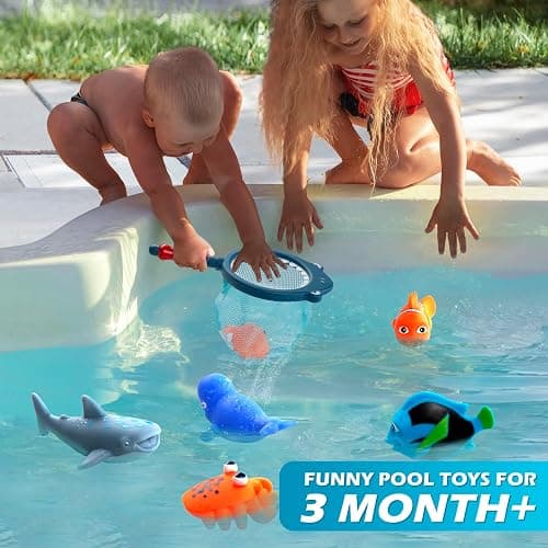 No Hole Mold Free Baby Bath Toys for Kids Ages 1-3, Water Toys for 6-12 Months Infants with Storage Bag, Baby Shark Toys for Pool, Bathtub, Beach, Shower, Tub,Ideal Gifts for Kids Boys and Girls thumbnail 2