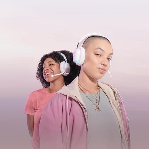 Logitech G G735 Wireless Gaming Headset, Customisable LIGHTSYNC RGB Lighting, Lightspeed, Bluetooth, 3.5 MM Aux Compatible with PC, Mobile Devices, Detachable Microphone - White Mist thumbnail 4