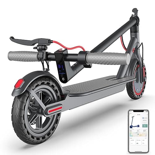 Roinside Electric Scooter - 8.5"/10'' Solid Tires, 350W/500W Motor, Up to 19-22MPH and 21-24Miles Long-Range Portable Commuting Scooter for Adults with Double Braking System and App - Image 1