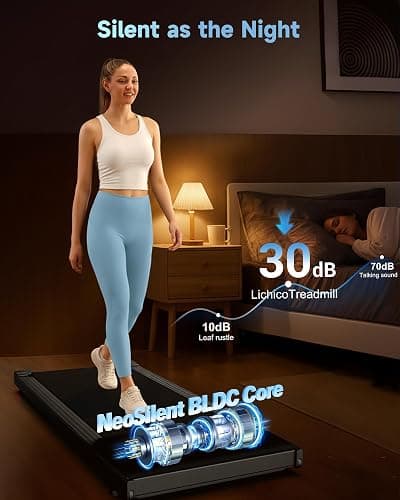 Lichico NeoSilent Walking Pad Under Desk Treadmill for Home with BLDC Core and Extra-Large Belt, App and Remote Control, Portable and Compact thumbnail 2