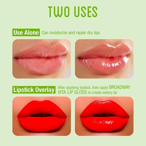Ruby Kisses Broadway Vita-Lip Clear Lip Gloss (10 Pack), Hydrating & Soothing Formula with Vitamin, High-Shine Non-Sticky Lip Balm with Mint, Rosehip, Coconut, Mango, Argan, Honey, Shea, Cherry, Peach thumbnail 6