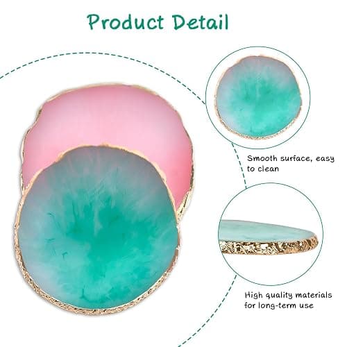 2 Pcs Nail Polish palettes Resin Nail Art Palette Golden Edge Gel Nail Polish Holder Nail Tray,Makeup Display Board Cosmetic Mixing Tools thumbnail 4