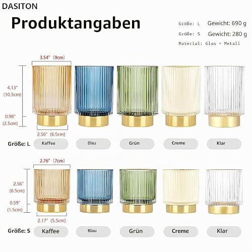 DASITON Make up Pinsel Organizer,Kosmetik Organizer Gold,Pinsel Organizer aus Glas,Pinselhalter Kosmetik,Makeup Brush Holder,Pinselhalter,Pinsel Aufbewahrung für Schlafzimmer,Badezimmer(Creme S) thumbnail 3
