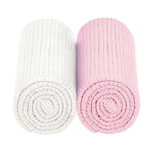 HAGOT 100 * 75cm Newborn Cotton Baby Cellular Blanket, Kids Baby Blanket, suitable for Pram, Car Seat and Cot Bedding thumbnail 8