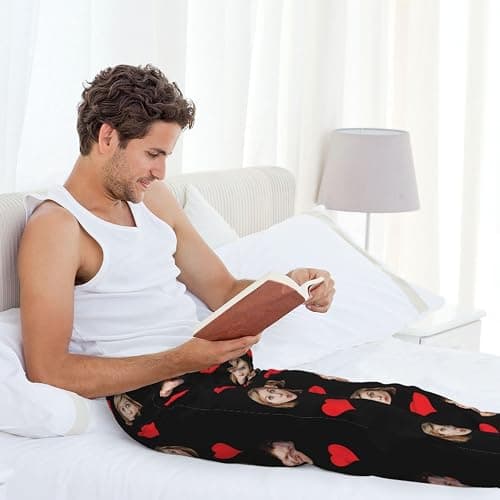 Custom Pajama Pants with Pockets for Women Men Personalized Plaid PJ Pants with Face Photo Christmas Pajamas Multi Size thumbnail 5