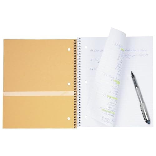 Five Star Spiral Notebook, 3 Subject, Wide Ruled Paper, 150 Sheets, 10-1/2" x 8" Sheet Size, Pink (73465) thumbnail 4