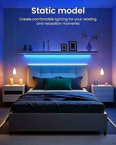 VOLIVO LED Strip Lights for Bedroom 200ft, Smart Bluetooth RGB Light Strips with App Control & Music Sync, Color Changing LED Lights for Room, Home, Party Decor thumbnail 5