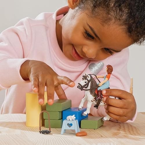 Schleich Horse Club, 9-Piece Playset, Horse Toys for Girls and Boys 5-12 Years Old Mia and Spotty thumbnail 2
