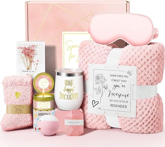 Mothers Day Gifts for Mom Wife Grandma Daughter Friends Sister, Happy Birthday Gifts for Women Mom Her Friend Sister Wife Grandma, Self Care Gift Get Well Relaxing Spa Gift Basket Set - Image 1