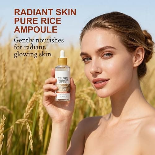 Peel Shot Glow Rice Ampoule Duo – White and Black Rice Exfoliating Ampoules, Pore Minimizing Gentle Peel, Deep Hydration - Christmas Gifts for All Skin thumbnail 7