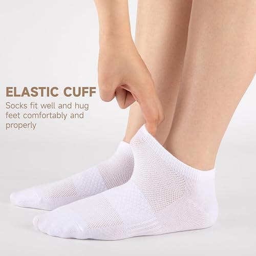 eallco 8 Pairs Womens Ankle Cotton Socks Low Cut Running Thin Short Breathable Sport Casual Socks thumbnail 2