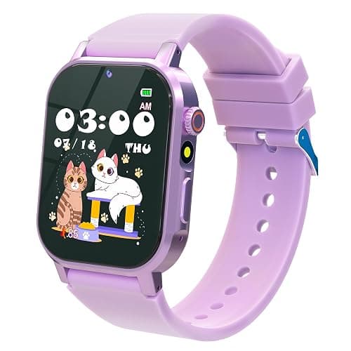 AIWIEP Kids Smart Watches Girls Gift for Age 5-12, Watch for Kids with 32 Games HD Touch Screen Video Camera Pedometer Music Player Flashlight 12/24 hr Toys for 5 6 7 8 9 Year Old Girl Birthday Gift - Image 1