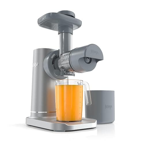 Ninja NeverClog Cold Press Juicer | Powerful Electric Slow Masticating Juicer with Pulp Control | XL Capacity | 24 oz. Juice Jug & 36 oz. Pulp Container | Dishwasher Safe | Gray | 150W | JC151SL - Image 1
