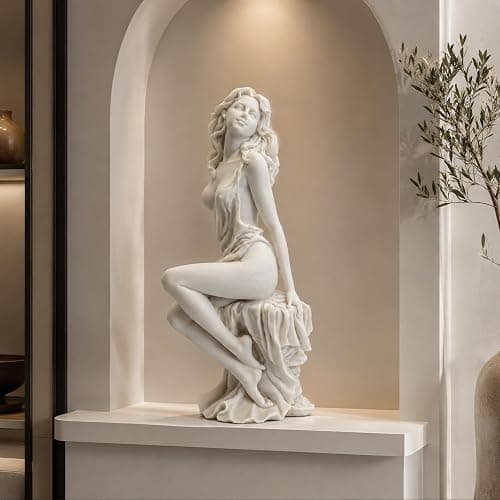 LUOZZY Greek Aphrodite Statue 12 Inch Goddess Figurine Polyresin Sculpture | Bonded Marble Polyresin Aphrodite Sculpture For Shelves Desks Home Decor And Classical Art Displays thumbnail 8
