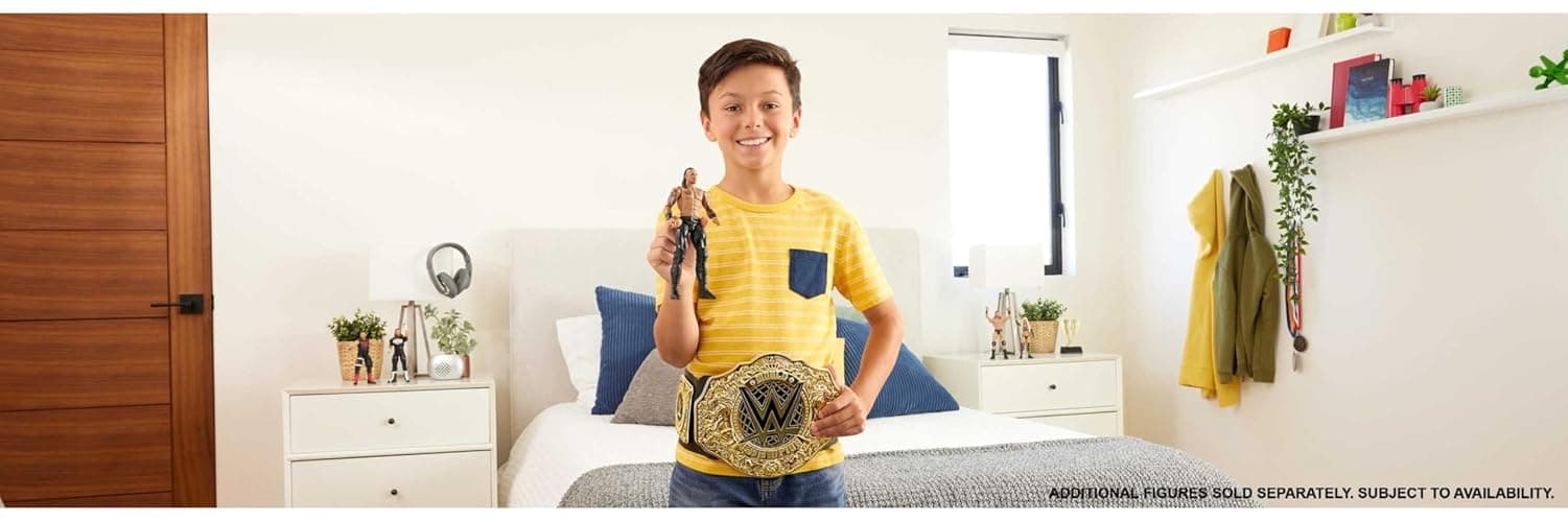 Mattel WWE Championship Title, World Heavyweight Championship Role-Play & Costume Piece, Leather-Like Belt 3+ Feet with One-Time Adjustment​ thumbnail 2