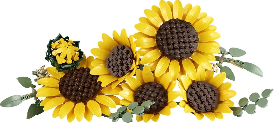 LEGO Botanicals Sunflower Bouquet - Artificial Flowers Set for Adults - Faux Sunflowers & Eucalyptus Stems for Living Room or Bedroom Decor - DIY Gift Idea for Women - 11502 thumbnail 8
