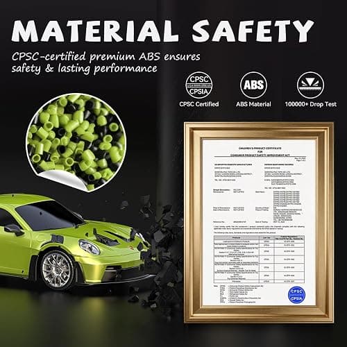 AEROQUEST Remote Control Car Porsche 911 GT3 RS, Officially Licensed 1:16 Scale 2.4GHz RC Sports Car with LED Headlights, 12KM/H Toy Vehicle, Gift for Boys & Girls 3-12 thumbnail 6
