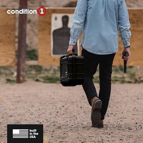 Condition 1 16" Pistol Case, Model 179, Heavy Duty Waterproof Hard Gun Case | With Slot Mag, Waterproof Hard Gun Case, TSA Approved Latches, GORE-TEX Automatic Air Valve, 16" x 13" x 6.86", Made in USA thumbnail 6