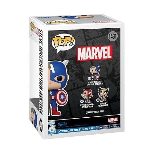 Funko Pop Marvel: Split - Captain America/Steve Rogers - Marvel Comics - Collectable Vinyl Figure - Gift Idea - Official Merchandise - Toys for Kids & Adults - Superheroes Fans thumbnail 3