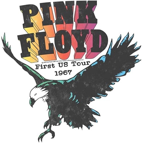 Pink Floyd Rock Band First US Tour 1967 Adult Short Sleeve T-Shirt Graphic Tee thumbnail 3