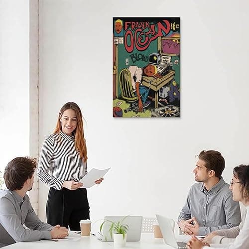 Piesa Frank Ocean Poster Blonde Album Comic Poster for Bedroom Aesthetic Canvas Art Wall Decor 12x18inch(30x45cm), Unframe-style-2 thumbnail 6