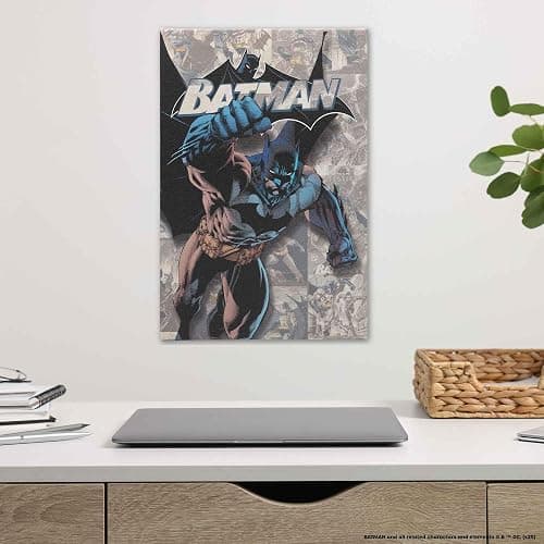 Open Road Brands DC Comics Batman Collage Gallery Wrapped Canvas Wall Decor - Batman Wall Art for Man Cave or Movie Room thumbnail 2