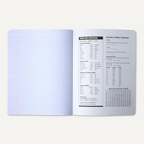 Amazon Basics Composition Notebook, College Ruled, 100 Sheets, 9.75" x 7.5", Assorted Marble Colors, 4-Pack thumbnail 4