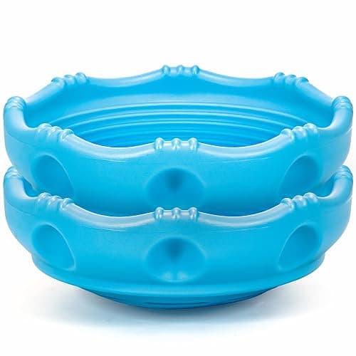 Simplay3 Two Sided Rock Around Wobble Disk and Climbing Dome 2 Pack for Toddlers and Kids - Rocking and Climbing - Indoor/Outdoor, Made in USA (Blue) thumbnail 3