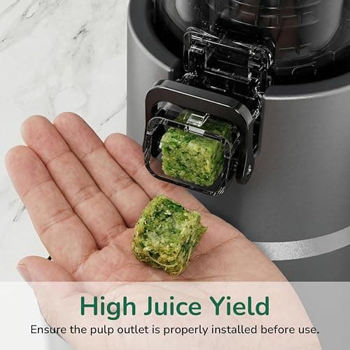 Canoly C03 Cold Press Juicer, 4.5" Wide Feed Chute Juicer Machine with 200W AC Motor, Fit Whole Vegetables & Fruits, 2-in-1 Strainer (Juice & Nut Milk Maker), Space-saving, Easy to Clean, Dark Gray thumbnail 8