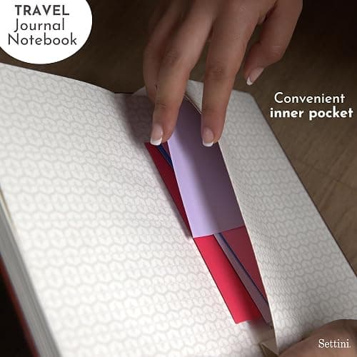 SETTINI Lined Journal, Ideal for Journaling - A5 Vegan Leather Notebook, 192 Archival-Quality Pages, QuillEase Bleed-Free Paper, Inner Pocket & Bookmark - Christmas Gifts, Black Bee thumbnail 10