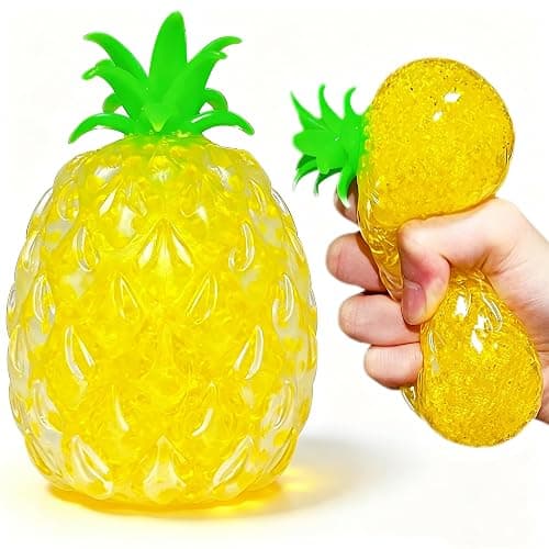 Pineapple Squishy Stress Balls (1 Pack) Fruit Stress Squishy Ball | Pineapple Squishy Stress Balls for Adults, Ideal for Vase Filler, Home Decor, Christmas Decor, Easter Basket Stuffers - Image 1