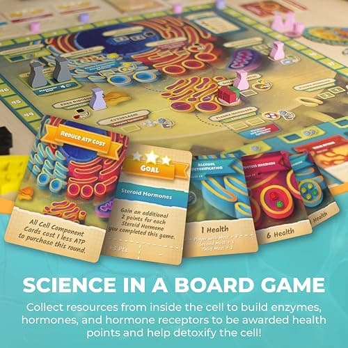 Cytosis: A Cell Biology Board Game | A Science Accurate Strategy Board Game About Building Proteins, Carbohydrates, Enzymes, Organelles, & Membranes | Fun Science Games for Adults & Family Game Night thumbnail 4