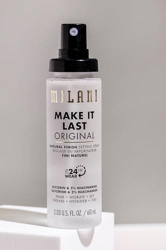 Milani Make It Last Setting Spray + Primer - Original Natural Finish, 24-Hour Wear Long Lasting Makeup Sealer & Finishing Spray, Cruelty-Free Vegan Face Mist, 2.03 Fl. Oz thumbnail 6