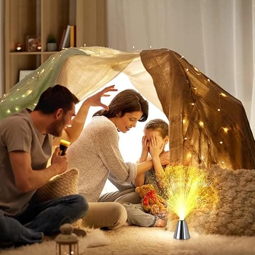 Sensory Fiber Optic Lamp - LED Color Changing with Cone Base - Fiber Optic Lights with Battery Powered - Calming Mood Night Light … thumbnail 6