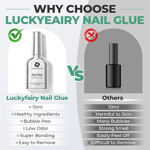 Gel Nail Glue for Press On Nails: 15ml UV Nail Glue for Nail Tips and Acrylic Fake Nails 6 in 1 Super Strong Gel Long Lasting Beginner Friendly DIY for Home Salon thumbnail 7