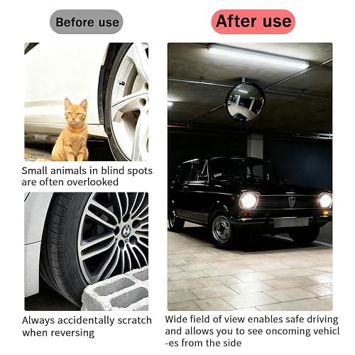 Safety Convex Traffic Mirror for Driveway, Traffic Road Mirror with Wall Mount Bracket - Adjustable Wide Angle for Garage, Driveways, Parking, Warehouse,Traffics, Degree Panorama (30 cm/12 in) thumbnail 5