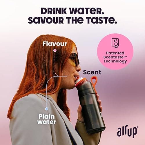 AIR UP water bottle Twist Pro Lavender starter set with pods in 5 flavours I 600ml drinking bottle with sugar-free flavouring I dishwasher-safe, BPA-free in Purple thumbnail 2