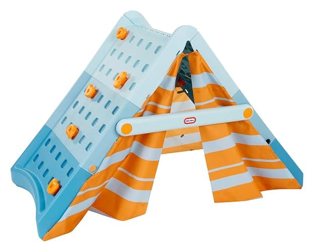 Little Tikes Campin’ & Climb Wall, Active Play Climbing Wall and Tent, for Boys and Girls Ages 3+ Years - Image 1