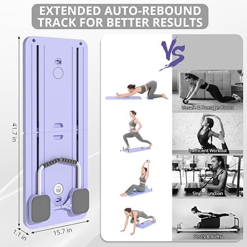 JANUA Pilates Board - Pilates Reformer Set, Multi-Purpose Foldable Pilates Reformer Board for Home, 5 in 1 Pilates Sliding Board thumbnail 5