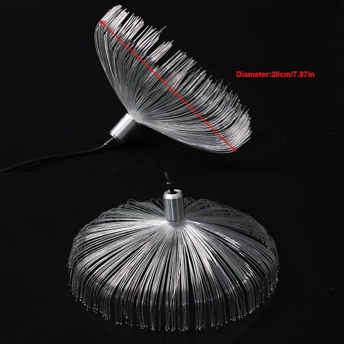 AZIMOM 10PCS Fiber Optic Jellyfish Lamp 16.4ft DC12V RGB Colorful Waterproof Connectable Jellyfish Fairy String Hanging Light for Ceiling Garden Trees Christmas Party Wedding Lighting Decor thumbnail 6