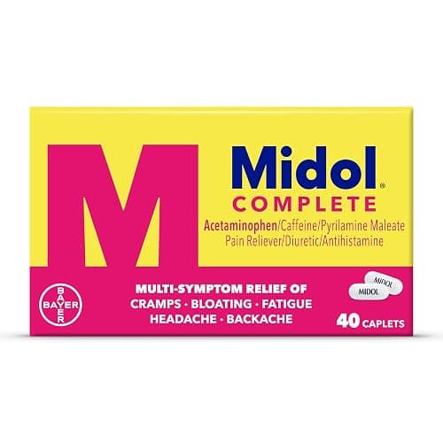 Midol Complete Menstrual Pain Relief Caplets, 40 Count - Provides Cramp, Headache, and Bloating Relief thumbnail 11