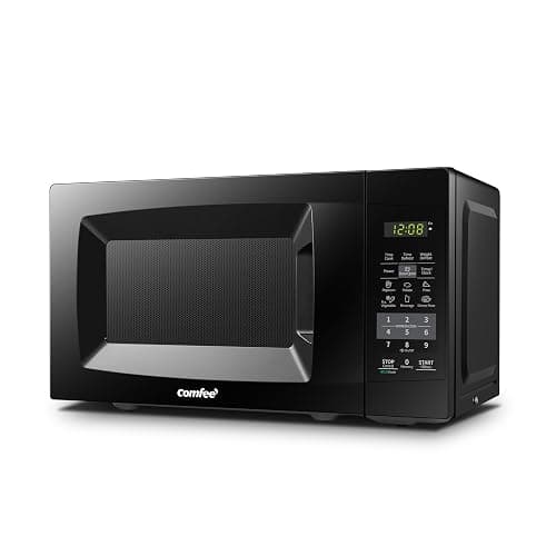 COMFEE' EM720CPL-PMB Countertop Microwave Oven with Sound On/Off, ECO Mode and Easy One-Touch Buttons, 0.7cu.ft, 700W, Black - Image 1