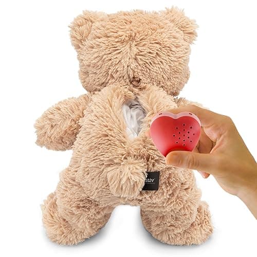 1 Pack, Inventiv 60 Second Voice Sound Recorder Module for Plush Toy, Stuffed Teddy Bear Animal Recordable Heart, Record Custom Messages (Red) - Red - 1pack thumbnail 3