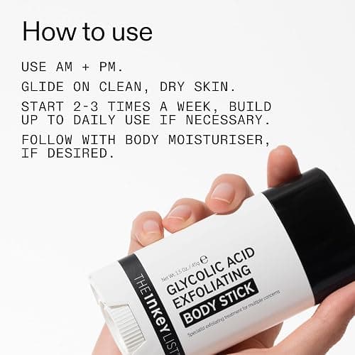 The INKEY List Glycolic Acid Exfoliating Body Stick 45g | 7% Glycolic Acid and Salicylic Acid Exfoliator, Targets Ingrown Hairs and Rough Body Skin, Suitable for All Skin Types thumbnail 6