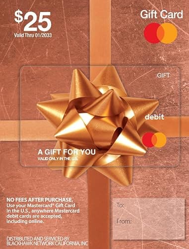 $25 Mastercard Gift Card (plus $3.95 Purchase Fee) - Image 1
