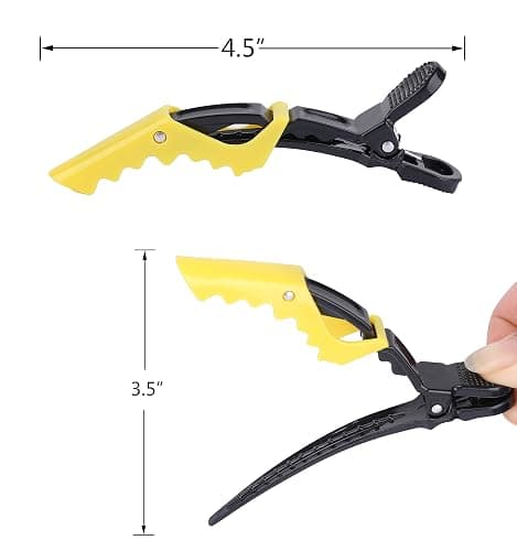 HH&LL Hair Clips for Women – Wide Teeth & Double-Hinged Design – Alligator Styling Sectioning Clips of Professional Hair Salon Quality - 10Pack (Mixing) thumbnail 3