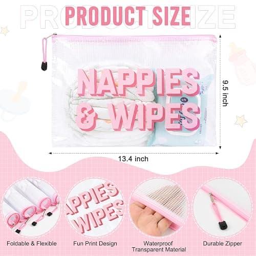 4Pcs Diaper Bag Organizing Pouches Hospital Diaper Bag Organizing Clear Waterproof TPU Kids Toiletry Storage Set Makeup Travel Packing Clutch Cube Bags for Baby Nursing thumbnail 3
